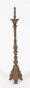 A giltwood polychrome torchere, Italian, 19th century