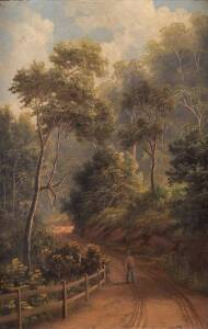 VALENTINE (VAL) DELAWARR (Working c1880s-1900), i) Brandy & Water Creek, Illawarra NSW, ii) The Bullis Pass NSW, oil on canvas (2), signed lower right and centre: Val Delawarr, each titled verso, 29 x 19.5 cm (each) 