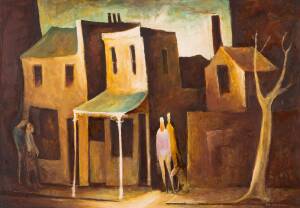 BILL COLEMAN, Street Scene, oil on board, signed lower right, 60 x 85 cm