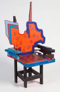 ROBERT MORRIS, Chair, painted wood, 164cm (high)