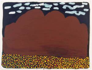 LONG TOM TJAPANANGKA, Desert Landscape, acrylic on paper, 59 x 73cm.&nbsp;