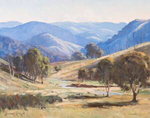 LEONARD LONG (1911-2013), Pheasant Gully, Wollindilly, NSW, &nbsp;oil on canvas, signed & dated lower left '62, 60 x 75cm