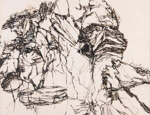 FRANK GEORGE HODGKINSON (1919-2001), Arnhem 1980, ink, signed dated and titled lower centre, 54 x 70 cm