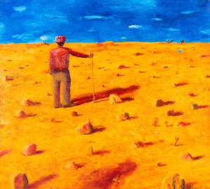 ROB MACLAURIN (BRITISH, 1961), (In) The Silent Land 1993, oil on canvas, signed, dated and titled verso, bears Benjamin Rhodes Gallery label verso, 155 x 170 cm