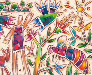 BRUCE EARLES (BORN 1953), Bumble Bush 2009, oil on canvas, signed, dated and titled verso, 51 x 61 cm&nbsp;