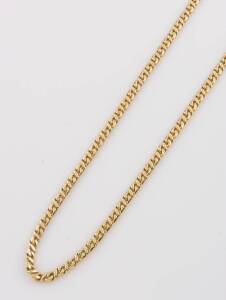 A gold curblink necklace. 18ct yellow gold. Weight 35 grams. Length 55cm.