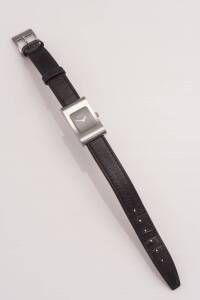 A Lady's stainless steel wristwatch, Gucci. Quartz, original strap and buckle.&nbsp;