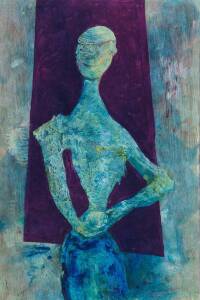 MAXIMILLIAN FEUERING (1896-1985), Figure, oil on board, signed lower right: FEUERING, 90.5 x 60 cm 