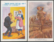 Display pages for subjects including Belgium 1913 Ghent Exposition x8, Spain Bullfighting set of 12, glamour, children, WWI National Institute for the Blind set of 6 & "Sketches of Tommy's Life" comic Cards set of 10, etc, also one-frame exhibits "The Sto - 3