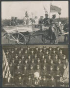 Album of real photos apparently all from Australia or Great Britain with lots of children including school groups, events, etc, many other group shots with better items including St Augustine Orphanage (Geelong Vic) 'IRELAND A NATION' Float, "American Boy - 4