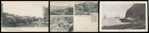 British Empire selection including Rhodesia Penhalonga multi-view used in Mozambique; Mauritius x8 including real photo "Infantry Barracks"; St Helena "The Wharf", unused; others from India, Malaya, etc, condition variable. Ex Keith Harrison. (40)