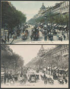 Fascinating Doctored Images from France Levy Fils et Cie (LL) group comprising 1) "Les Gorges du Loup" c.1911 with 3 ladies & two later editions with their figures removed but their "ghosts remaining"!; 2) "Boulevard des Italiens" c.1905 with Horse-Drawn - 3