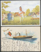 Australia with advertising ship Cards for E&A Line and Aberdeen Line, wildlife group, NSW scenes etc, condition variable; New Zealand x15 including a couple of Maori subjects, generally very fine; also portraits, actresses, greetings, etc, condition varia - 4