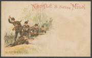 ADVERTISING: CHOCOLATE: British Nestlés Swiss Milk chromolithos with military scenes, a little aged, unused. Ex Keith Harrison. (4) - 2