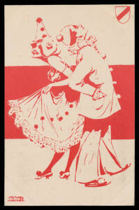 ARTIST CardS: ESW (Austria) Pierrot & Clown in red & white, unused. Ex Keith Harrison.