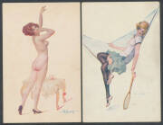 ARTIST CardS: A PENOT: early-1900s R et Cie Glamour & semi-Nudes x12 from various series, plus Leroy et Cremieu saucy "Tennis" Cards x5, a few blemishes, unused. Ex Keith Harrison. (17) - 3