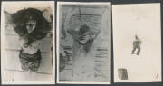 MILITARY WORLD WAR II: 1945 series of five photographs of the execution of Benito Mussolini & his mistress Clara Petacci & another that appears to be an effigy of Adolf Hitler. Gruesome stuff but they are not first generation prints so are very grainy. [W - 3