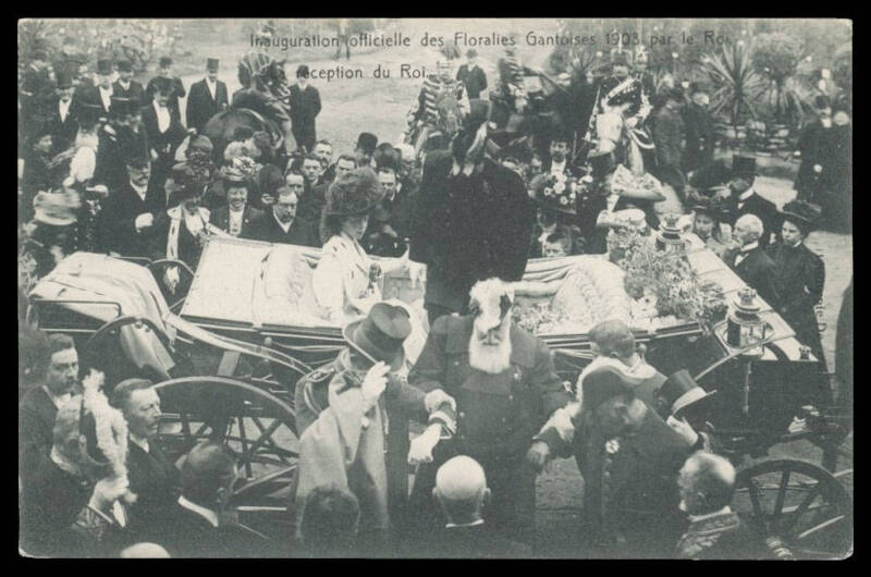 ROYALTY BELGIUM: Bundle including 1908 of Leopold II arriving at the King's Reception, 1909 of his Funeral, and Investiture of Albert II, 1915 Belgian Relief Funds, otherwise mostly portraits including of the formidable Queen Elisabeth, her beautiful daug