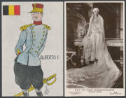 ROYALTY BELGIUM: Bundle including 1908 of Leopold II arriving at the King's Reception, 1909 of his Funeral, and Investiture of Albert II, 1915 Belgian Relief Funds, otherwise mostly portraits including of the formidable Queen Elisabeth, her beautiful daug - 3