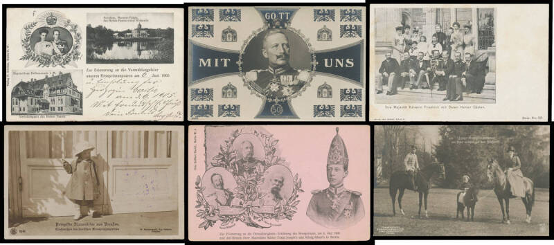 ROYALTY GERMANY: Collection about 60% of the Kaiser & his Family with many quite informal shots (plus some contrived group "portraits"), 1913 Silver Jubilee selection & a couple of overtly militaristic shots, many of the Empress, their children & grandchi