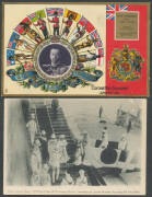 ROYALTY KING GEORGE V: Coronation selection including Rotary Photo set (?) of 12 plus ten elaborate Coronation Souvenir Cards by various publishers plus LL Coronation Scenes x4, Portraits of the King & Queen Mary including WH Grant pair of "silks", also p - 4