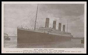 SHIPPING: 1912 Rotary Photographic Series "White Star Liner Titanic...Perished on Monday April 15th 1912", unused. Superb! Ex Keith Harrison. We are mindful of the fact that many posthumous Cards are actually of her sister-ship "Olympic" with "Titanic" c