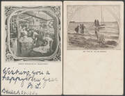 Box of scarce Cards with numerous Undivided Backs some with the view occupying 50-75% of the view side, many others with central scenes in elaborate borders - some with additional vignette scenes - including H&B x6, Kerry "By Lagoon & Creek" etc x12, F&J - 2