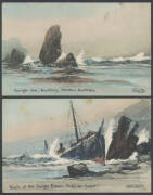 ARTIST CardS: FRED BOOTY: VSM Watercolours "Rough Seas" complete (?) set that are so striking that the Cards themselves could have been hand-painted!, one with a repaired tear but generally very fine used. Ex Shirley Jones. [Booty is best known for his of - 2