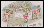 ARTIST CardS: "Hope you're still going strong" (tennis, or badminton), unused. Superb!