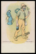 ARTIST CardS: Bulletin Series No 5 "The Swaggy", used in Queensland in 1907. Superb! Ex Bronte Watts.