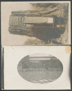 HOUSING: Collection of bark huts to Edwardian mansions & everything in between, many with family groups showing off their new "digs", some with identifying captions or notes on the reverse including 1918 "This is our house in the [Rockhampton] floods...", - 2