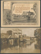 PADDLE STEAMERS: Mounted collection with strong South Australian content but also some Murray River Victoria & Darling River NSW, mostly of well-known vessels but including some smaller boats & the Mission Steamer "Etona", many are real photo types, mostl - 4