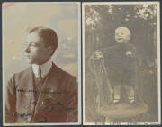 PORTRAITS: Four albums of real photos of children, men, women, couples etc with many beautiful studio shots, some autographed, others with captions or notes on the reverse that aid identification, condition variable but generally fine to very fine. A grea - 5