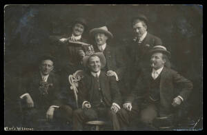 PORTRAITS: Album of real photos with Groups in Staged Settings at Luna Park (Melbourne) or elsewhere x66 (some in costumes for the occasion, others with motoring, aviation or nautical themes), many other groups including processions, fancy dress groups, B