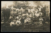 SCOUTING: 1920s real photo "4th Annual Picnic 1st Woollahra Padington [sic] Boy Scouts" (NSW); & 1949 Yarra Brae Jamboree (Vic) Flags with 'Greetings from the Jamboree', "Bank of New South Wales..." & Flags of 10 Nations; all but the last are unused. (4)