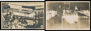 Group of historical real photos with WWI "Portion of Ward Military Hospital Enoggera", a terrific but unidentified Military Parade, 1926 Pupils at Coorparoo School, 1928 ABC Trans-Pacific Flight with photos of Kingsford Smith & Ulm with facsimile signatur