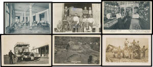 Collection arranged by region - no Brisbane or Suburbs - with numerous shots of small towns, public buildings, churches, agriculture, cane cutting & sugar mills including Kanakas (labourers introduced from the Pacific Islands) x3, mining, etc, also flood