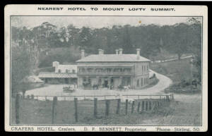 ADELAIDE HILLS: MOUNT LOFTY & CRAFERS: Mostly snow scenes including snowballing, snowmen, also guest houses & an advertising Card for Crafers Hotel, etc, some real photos, generally fine to very fine. Ex Bronte Watts. (57)