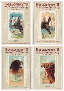 c1900-68 cards in album, noted 1900 Holloway's "Natural History Series - Animals Heads" [39] & "Birds" [38/39]; 1916 Wills "War Medals" (silk) [32/67]; range 1950s Atlantic sets & part sets. Fair/VG.