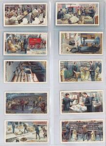c1901-70s cards, noted 1914 Wm Clarke "Royal Mail" [50]; 1915 Wills shaped metal "Flags" (55); 1915 Sniders & Abrahams shaped metal "Flags" (4); 1925 Nugget Boot Polish "Flags of All Nations" [50]. Fair/VG.