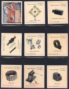 c1904-58 cards in album, noted 1923 Wills "Practical Wireless" [60/70]; 1916 Sniders & Abrahams "Signalling Series" [28/30]; 1953 Allman "Pin-up Girls" [24]. Fair/VG.