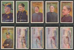 1908 Snders & Abrahams "Admirals & Warships" [20]; "Coin Tricks" [12] & "Match Puzzles" [12]. Mainly G/VG.