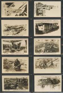 c1914-34 sets in album, noted 1915 British American Tobacco "British Warships and Admirals" [50]; 1918 J.J.Schuh "Official War Photographs" [72]; 1924 J.J.Schuh "Cinema Stars" (b&w) [72] &&nbsp;"Cinema Stars" (coloured) [60]. Mainly G/VG.