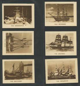 c1915-62 cards in album, noted 1933 Dudgeon & Arnell (Patrol Tobacco) "Famous Ships" [34/55]; c1940s Weeties "Warship Series" [36]; 1949 Nabisco "Favourite Dogs" [32]. Fair/VG.