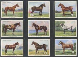 c1915-50s cards in album, noted 1939 Players "Types of Horses" [25]; 1936 Wills "Old Inns" [40]; 1950s malties "Know Your Ships" [40]. Fair/VG.
