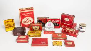 TOBACCO TINS, noted Craven "A" tins (5), B.Morris & Sons Honey Dew, Churchman's Tom Tough cigarettes. Condition varies.
