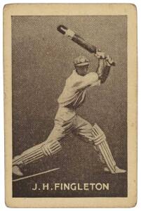 1934-38 Griffiths Brothers cricket cards, noted 1934-35 Double-Malted Cocoa "Australian Cricketers" [1/11]; 1936 Black Crow Throat Drops "Australian Cricketers" [1/11]; 1937 Black Crow Cough Drops "Australian Cricketers" [9/11]; 1937 Cruising Toffee "Aust
