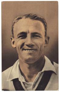 1936 Amalgamated Press "Australian & English Cricketers 1936-37", Real Photogravure Portrait postcards, part set [11/20], including Don Bradman. One Poor, others G/VG.
