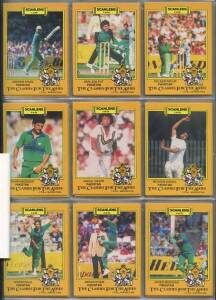 1988-90 Scanlens (Stimorol) sets, with 1988 "Cricketers" [144]; 1989 "Cricketers" [84] & 1990 "World Series Cricketers" [84]. G/VG.