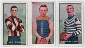 1906-07 Sniders & Abrahams "Australian Footballers - Victorian League Players", Series C, part set [38/56]. Fair/VG.